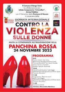 Inaugurazione panchina rossa