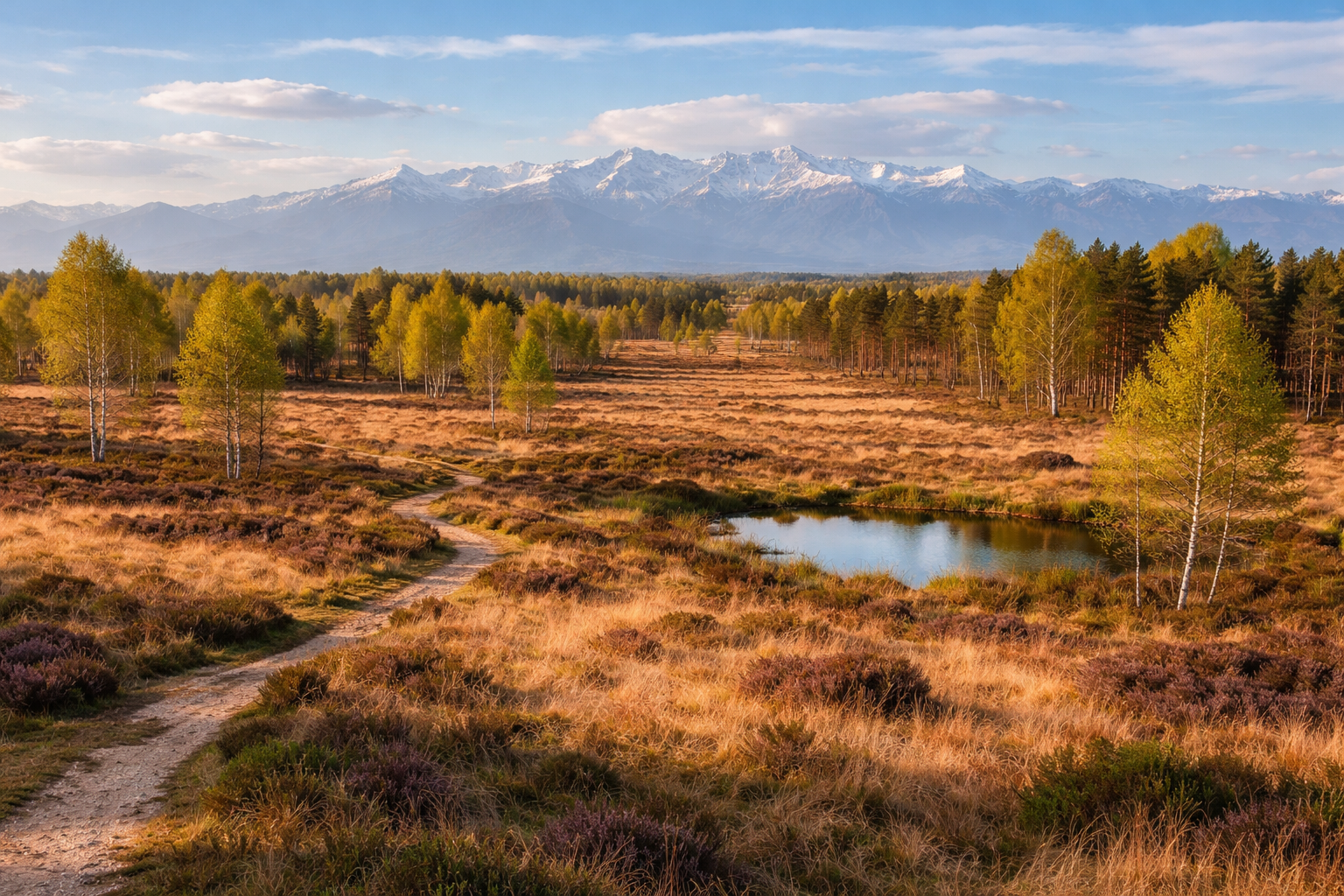 La Baraggia di Rovasenda al tramonto