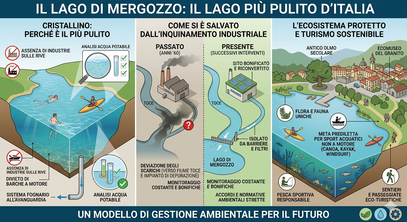 Lago di Mergozzo più pulito d'Italia