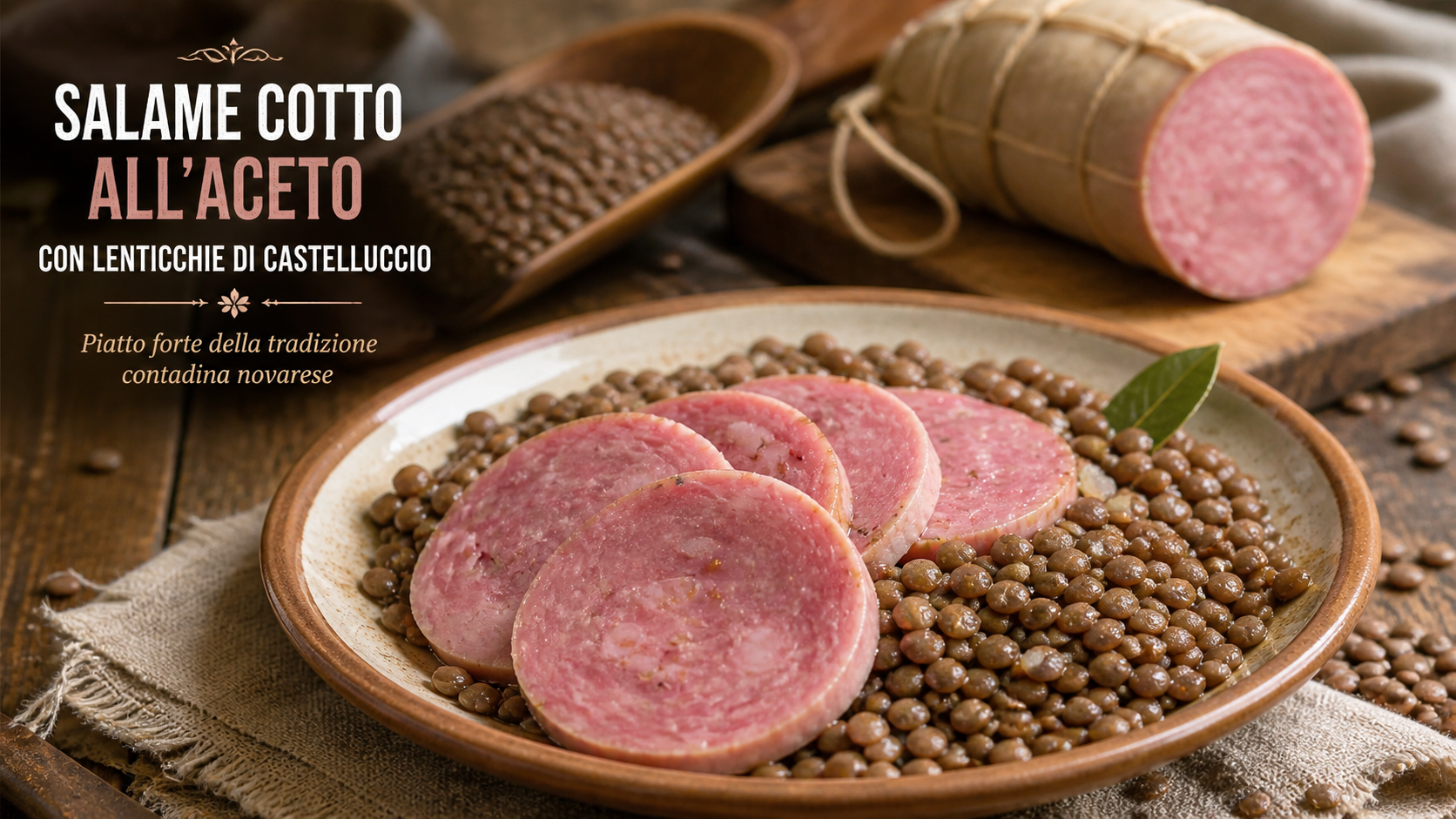 Salame cotto con lenticchie di Castelluccio