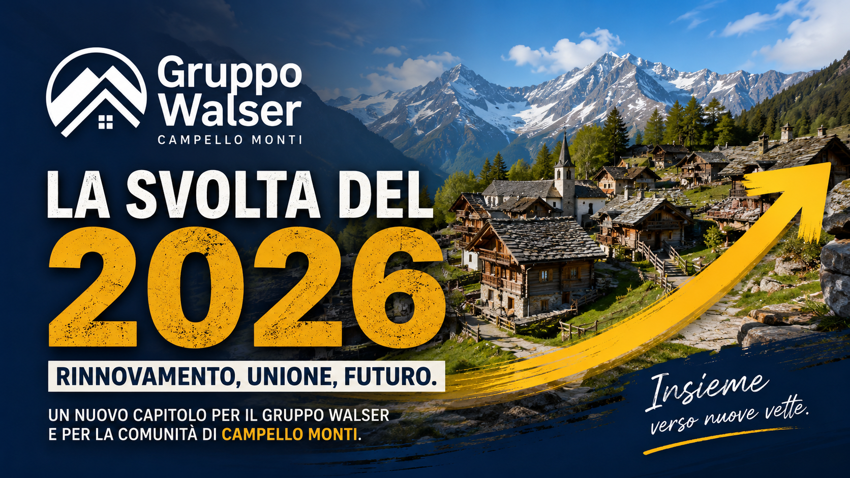 Gruppo Walser Campello Monti la svolta del 2026