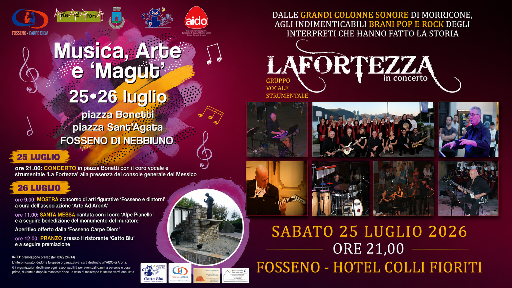 Musica, Arte e Magut due giorni di eventi a Fosseno di Nebbiuno