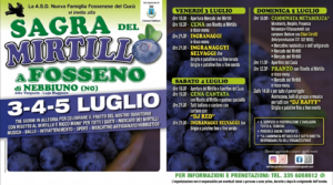 A Fosseno (NO) torna la Sagra del Mirtillo: tre giorni tra gusto, musica e natura