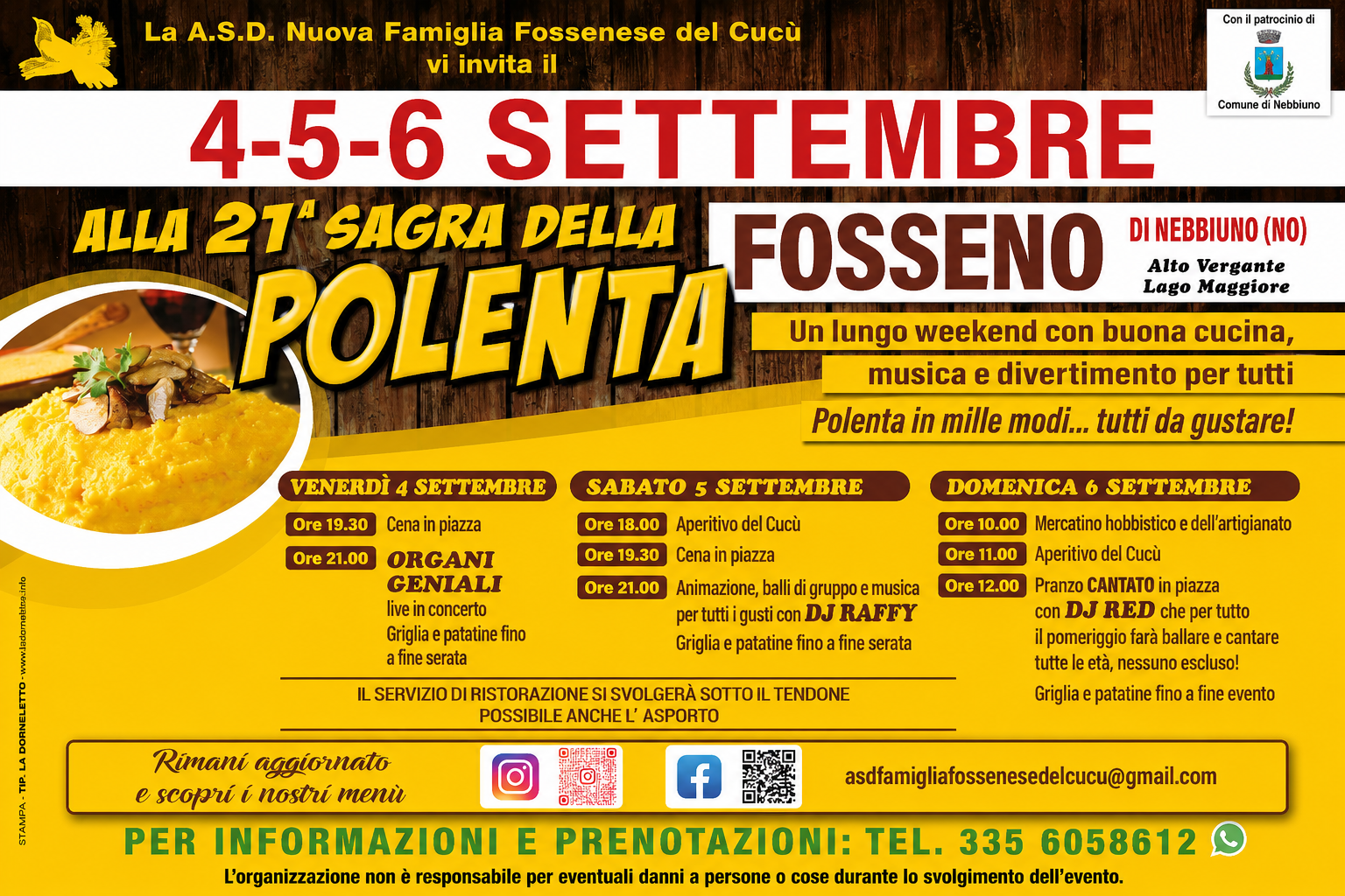 sagra polenta fosseno 2026